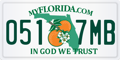 FL license plate 0517MB