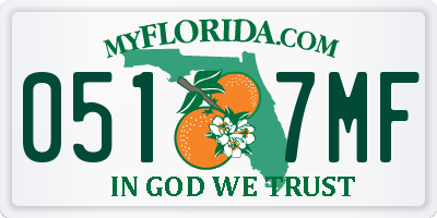 FL license plate 0517MF