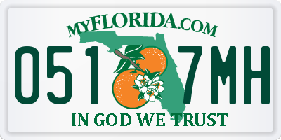 FL license plate 0517MH