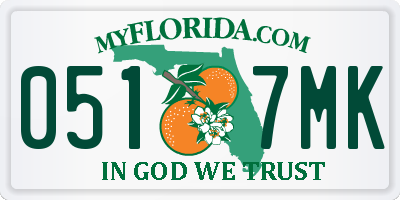 FL license plate 0517MK