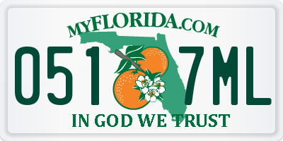 FL license plate 0517ML