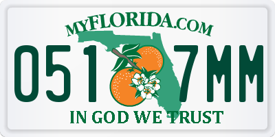 FL license plate 0517MM