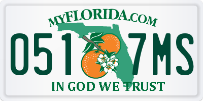 FL license plate 0517MS
