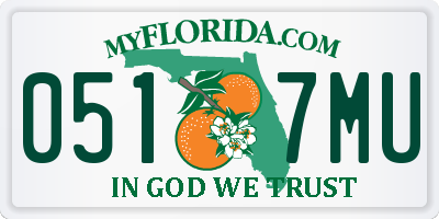 FL license plate 0517MU