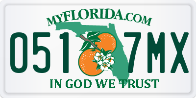 FL license plate 0517MX
