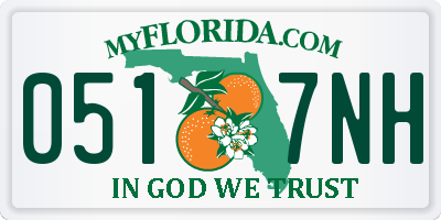 FL license plate 0517NH