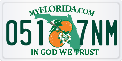 FL license plate 0517NM