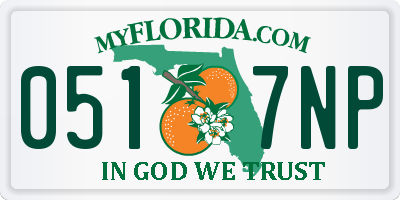 FL license plate 0517NP