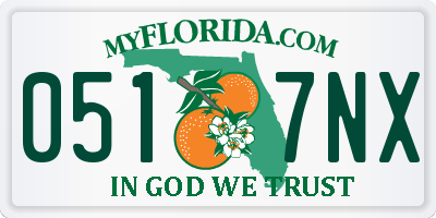 FL license plate 0517NX