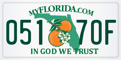 FL license plate 0517OF