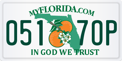 FL license plate 0517OP