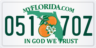 FL license plate 0517OZ