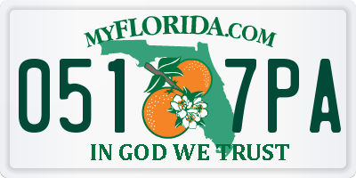 FL license plate 0517PA