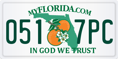 FL license plate 0517PC