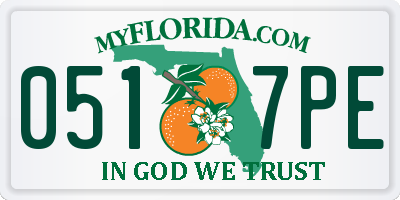 FL license plate 0517PE