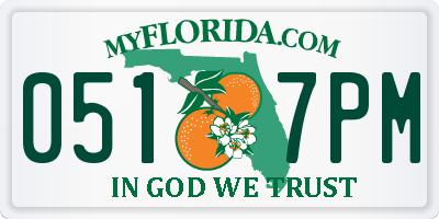FL license plate 0517PM