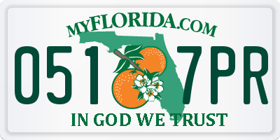FL license plate 0517PR