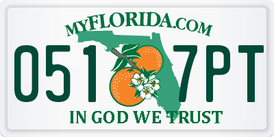 FL license plate 0517PT