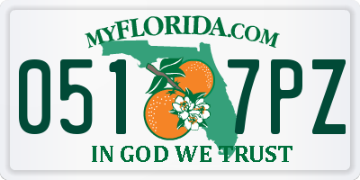 FL license plate 0517PZ