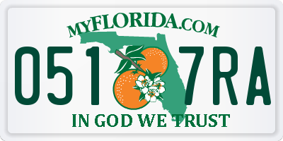 FL license plate 0517RA