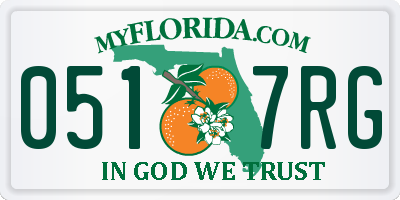 FL license plate 0517RG