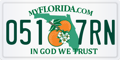 FL license plate 0517RN
