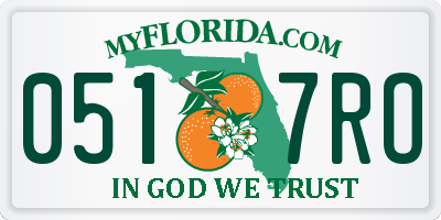 FL license plate 0517RO