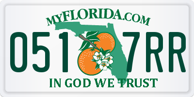 FL license plate 0517RR