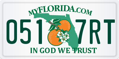 FL license plate 0517RT
