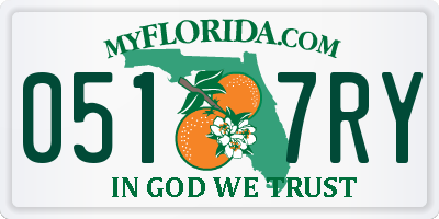FL license plate 0517RY
