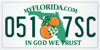 FL license plate 0517SC