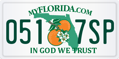 FL license plate 0517SP