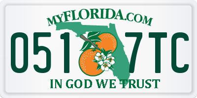 FL license plate 0517TC