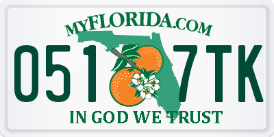 FL license plate 0517TK