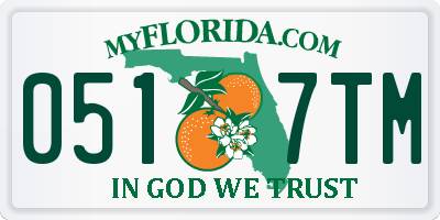 FL license plate 0517TM