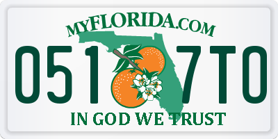 FL license plate 0517TO