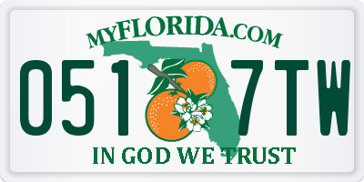 FL license plate 0517TW