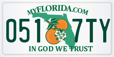 FL license plate 0517TY