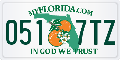 FL license plate 0517TZ