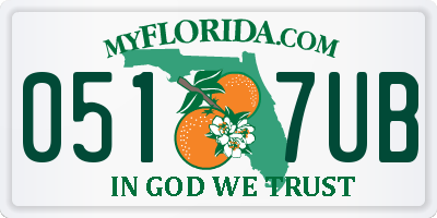 FL license plate 0517UB