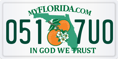 FL license plate 0517UO