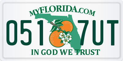 FL license plate 0517UT