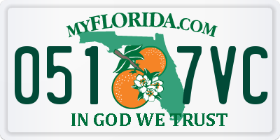 FL license plate 0517VC