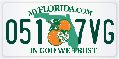 FL license plate 0517VG