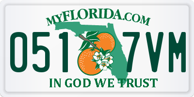 FL license plate 0517VM