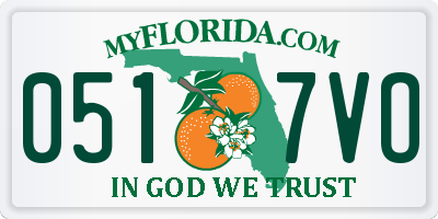 FL license plate 0517VO