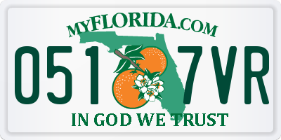 FL license plate 0517VR