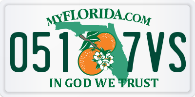 FL license plate 0517VS