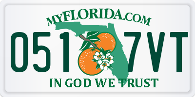 FL license plate 0517VT