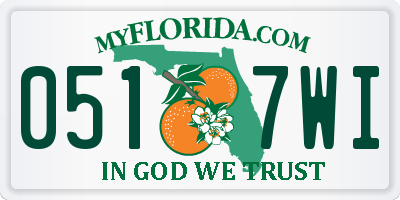 FL license plate 0517WI